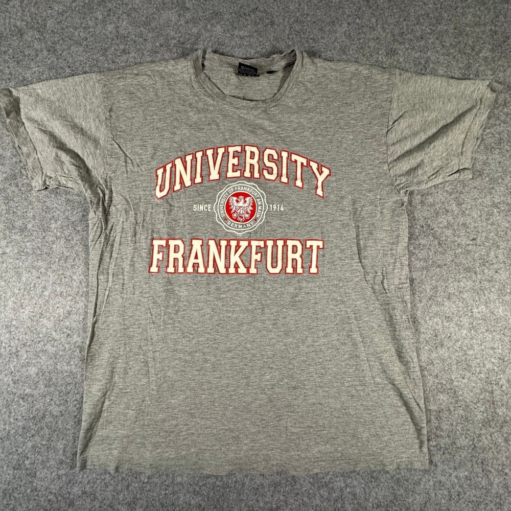 Fox Originals University of Frankfurt Mens XL Gray T-Shirt Graphic Short Sleeve